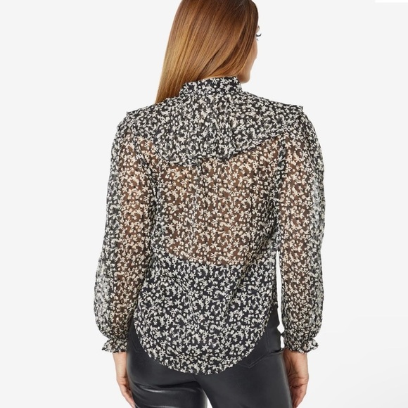 Bishop + Young | Selena Poet Blouse In Burnout Print | S - Picture 4 of 16